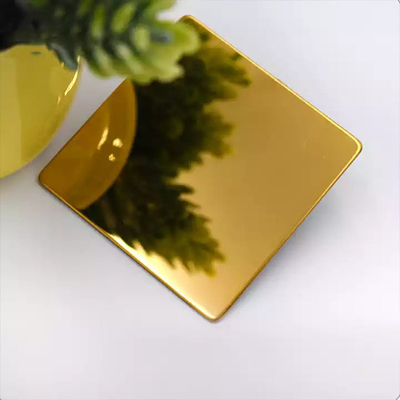 Un buen precio. Espejo inoxidable 1500m m decorativo del oro de la placa de la hoja de acero de AISI 201 en línea