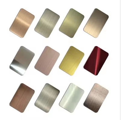 Un buen precio. 304 Acero inoxidable Placa de color Aisi 2mm Cepillado Ss 304 316 Decorativo de línea de cabello Hojas de acero inoxidable en línea